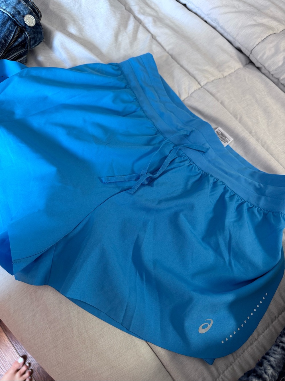 Asics Bright Blue Athletic Skort with Built-In Shorts